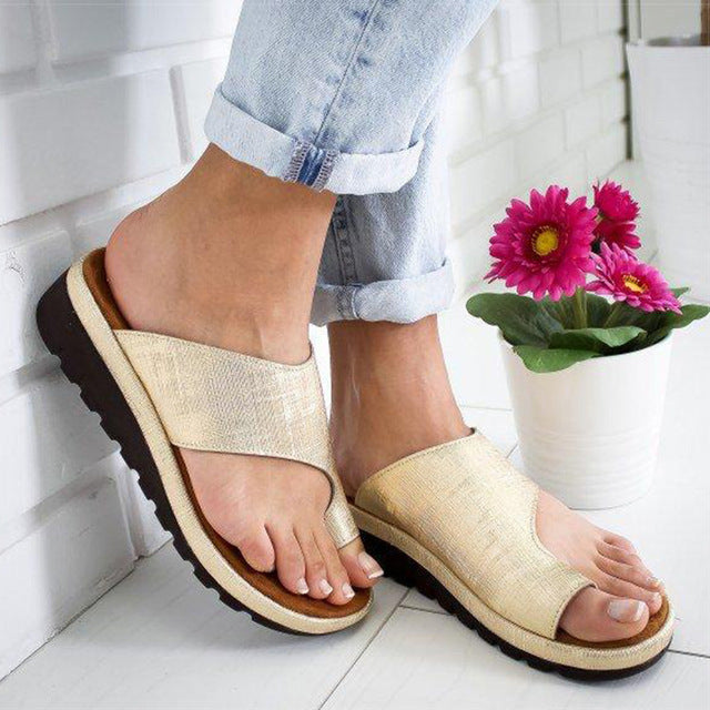 Dames sandalen, ergonomisch, vegan, in geel, luipaardprint, zwart, beige, voor hallux valgus correctie en comfort, met een casual comfortabele stijl.