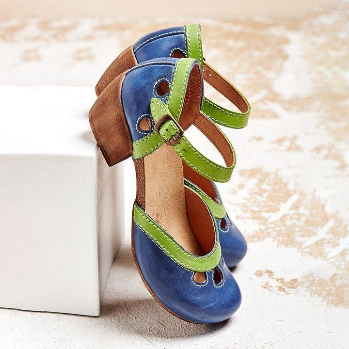 Dames sandalen met voetboogondersteuning, ergonomisch ontwerp, in stijlvol blauw, ideaal voor comfort en houding.