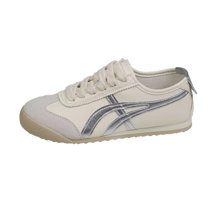 Dames Retro Sneakers, suède, contrasterende kleuren, elegant sportief, antislipzool, comfortabel