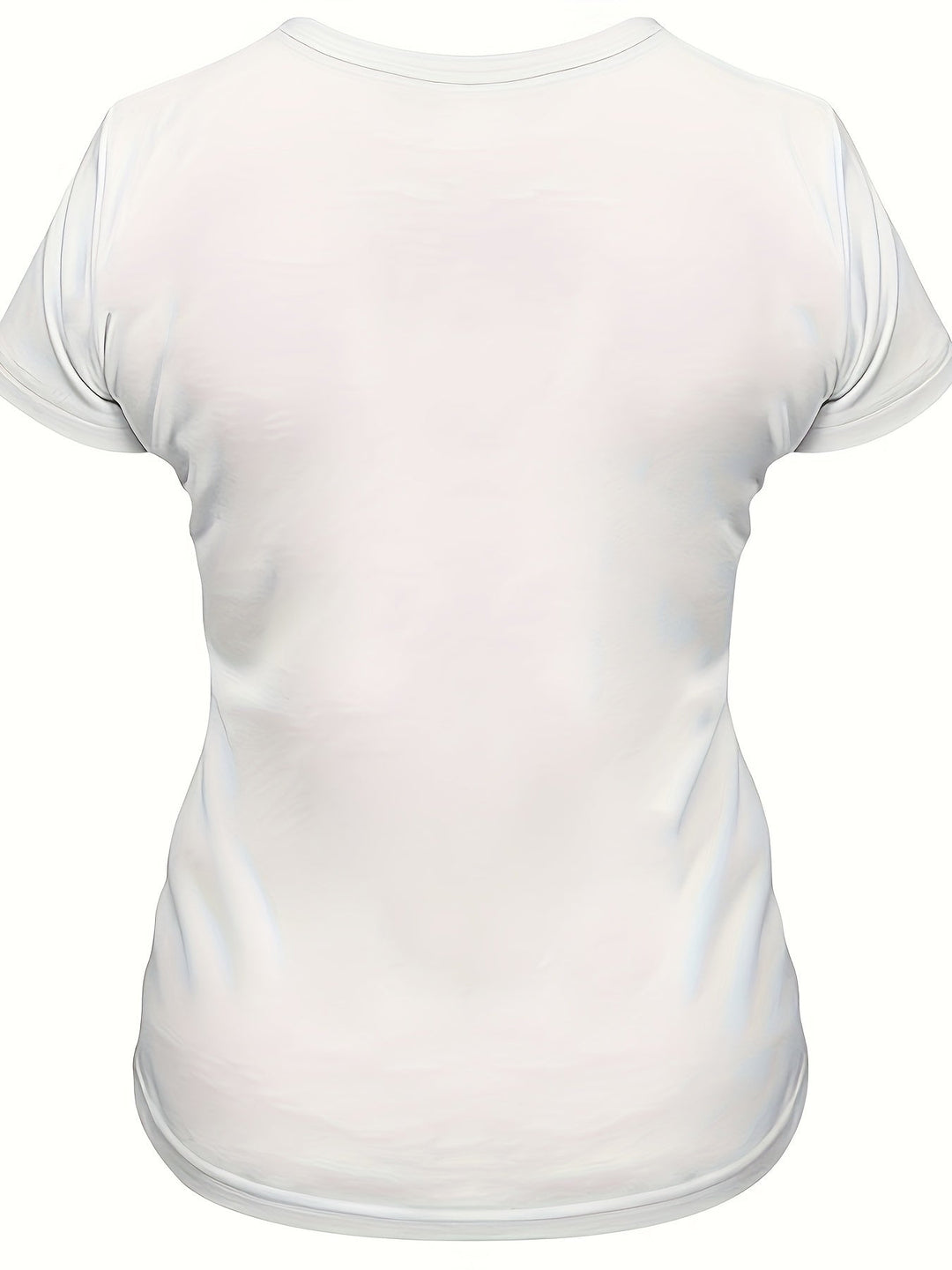 Dames T-shirt met creatieve kippenprint, ronde hals, korte mouwen, comfortabele stof, perfect voor de zomer.