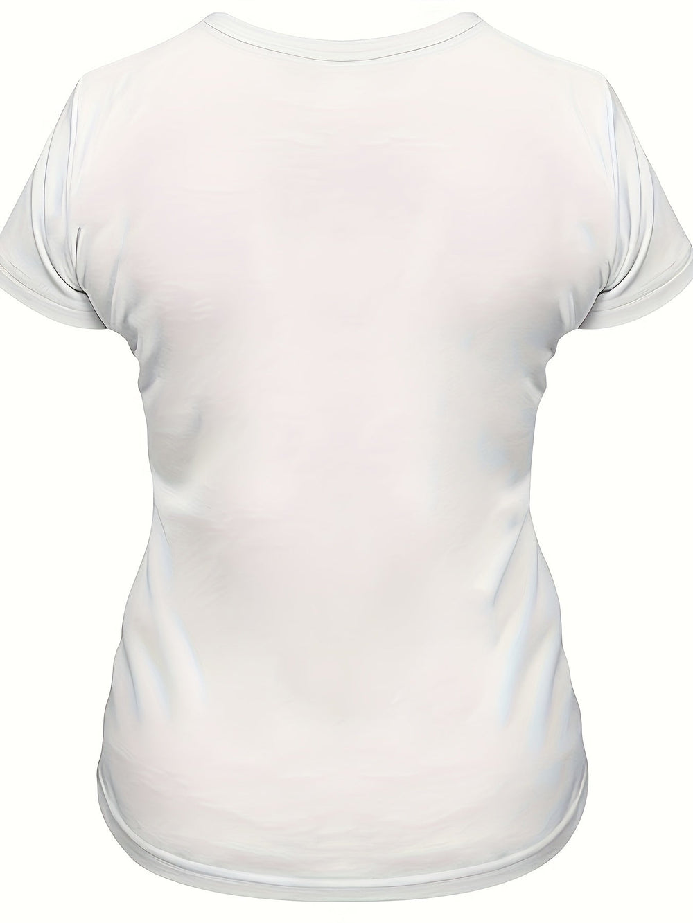 Dames T-shirt met creatieve kippenprint, ronde hals, korte mouwen, comfortabele stof, perfect voor de zomer.