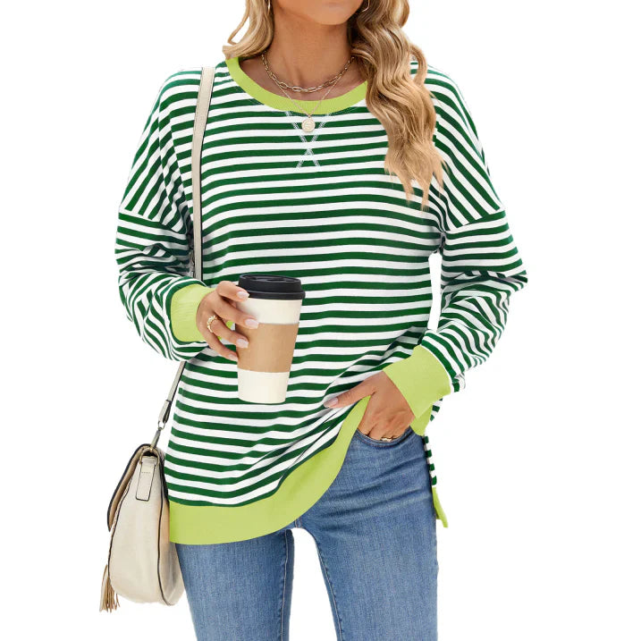 Stijlvol dames sweatshirt in oversized model, perfect voor een comfortabele en trendy uitstraling.