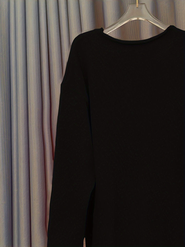 Casual dames V-hals trui, oversized, uniek patroon, comfortabel, perfect voor herfst- en winteroutfits