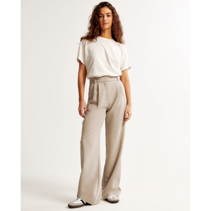 "Damen weite Hose mit hoher Taille, elegant und komfortabel, weites Bein, ideal für vielseitige Outfits und stilvolle Anlässe