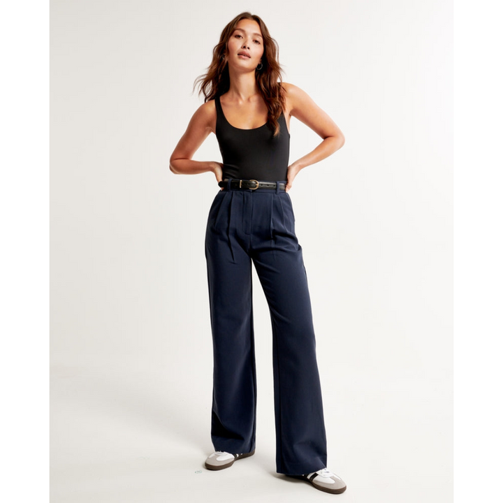 "Damen weite Hose mit hoher Taille, elegant und komfortabel, weites Bein, ideal für vielseitige Outfits und stilvolle Anlässe