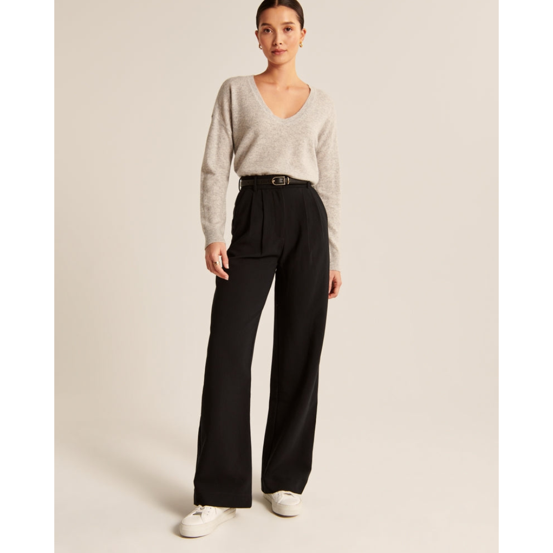 Dames wijde broek met hoge taille, elegant en comfortabel, wijde pijpen, ideaal voor veelzijdige outfits en stijlvolle gelegenheden