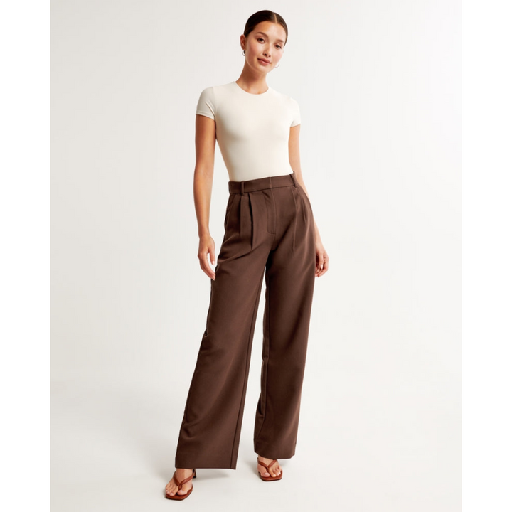 "Damen weite Hose mit hoher Taille, elegant und komfortabel, weites Bein, ideal für vielseitige Outfits und stilvolle Anlässe