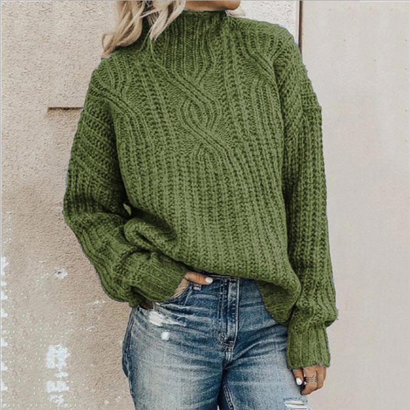 Damespullover in modern design, veelzijdig te combineren, elegant en comfortabel, in grijs, groen, roze of zwart.