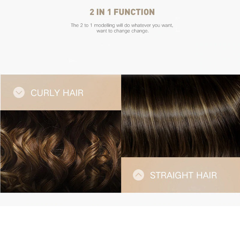 Dames haarstyling apparaat: 2-in-1 stijltang en krultang. Voor professionele resultaten en gezond haar.