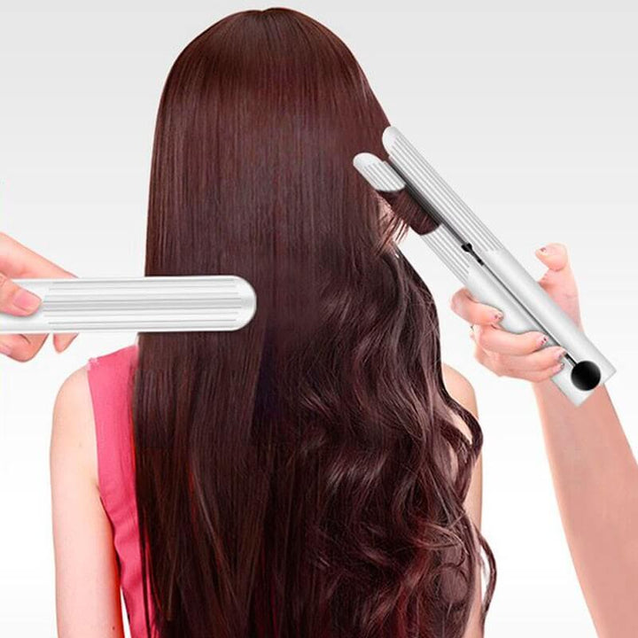 Makkelijk te gebruiken 2-in-1 krultang en stijltang voor dames, snelle styling zonder moeite.