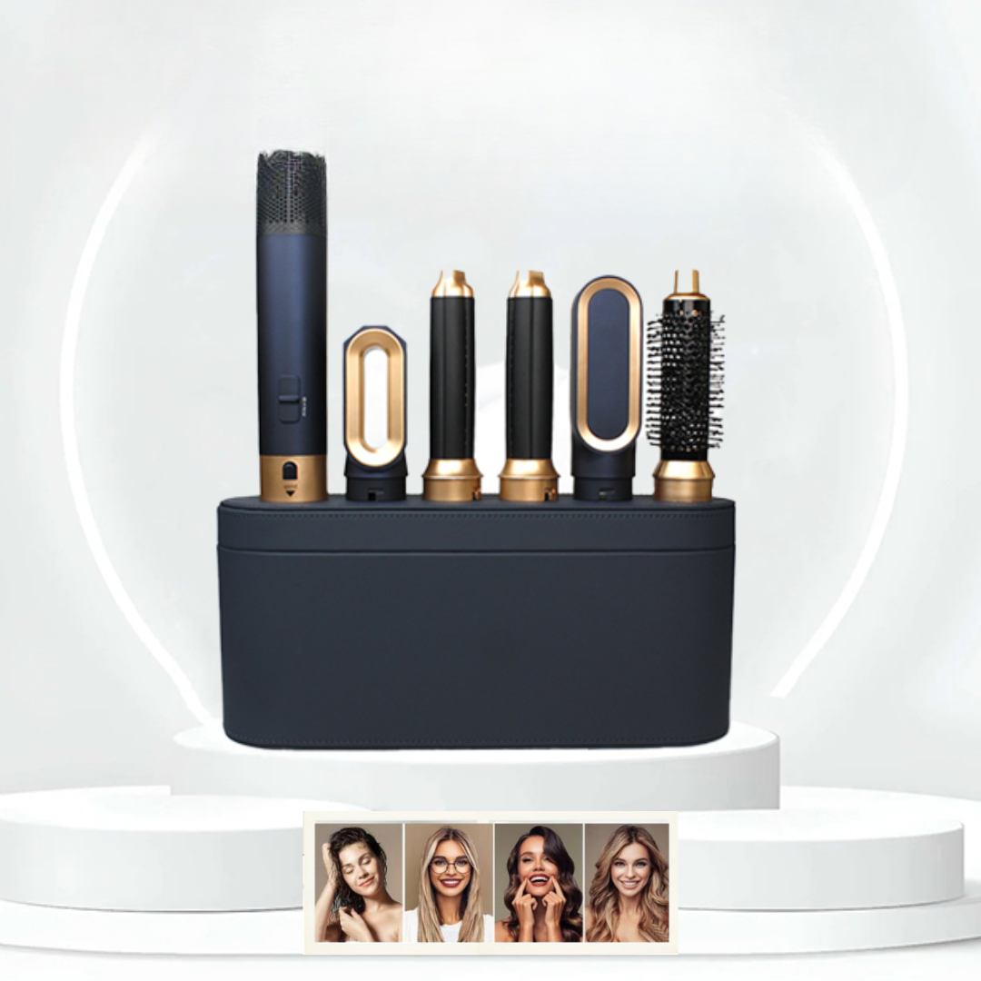 Dames 5-in-1 AuraStyle multi haarstyler met ionische technologie voor professionele kapsels en gezond haar.