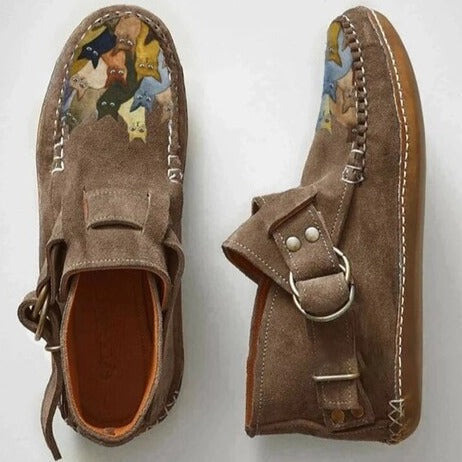 Stijlvolle Arlette dames enkellaarsjes, casual elegantie met een platte zool. Perfecte schoenen voor wintermode.