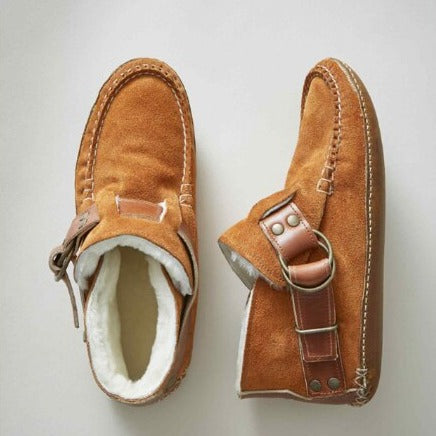 Arlette dames enkellaarsjes: ultiem comfort en warmte voor de winter. Stijlvolle platte zool voor elke koude dag.
