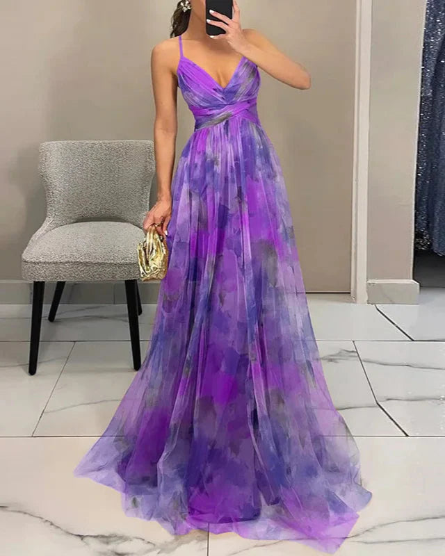 Trendy bloemen maxi-jurk voor dames, perfect voor zomer en vakantie.