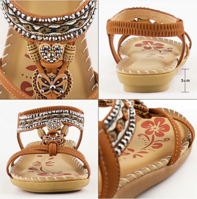 Dames Bohemia zomersandalen: stijlvol, comfortabel en modieus voor de hele dag. Perfecte damesschoenen.