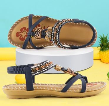 Modieuze dames casual sandalen, Bohemia stijl. Bieden voetcomfort en stijl voor de zomer, ideaal voor elke dag.