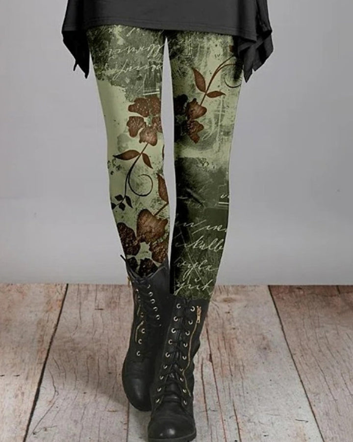 Dames Bohemian Retro leggings Ziva met kleurrijke etnische prints. Perfect voor damesmode en festivals.