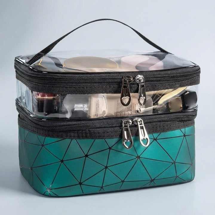 Waterdichte dames cosmetica tas, compact ClearVogue design, elegant en praktisch voor georganiseerde reizen.