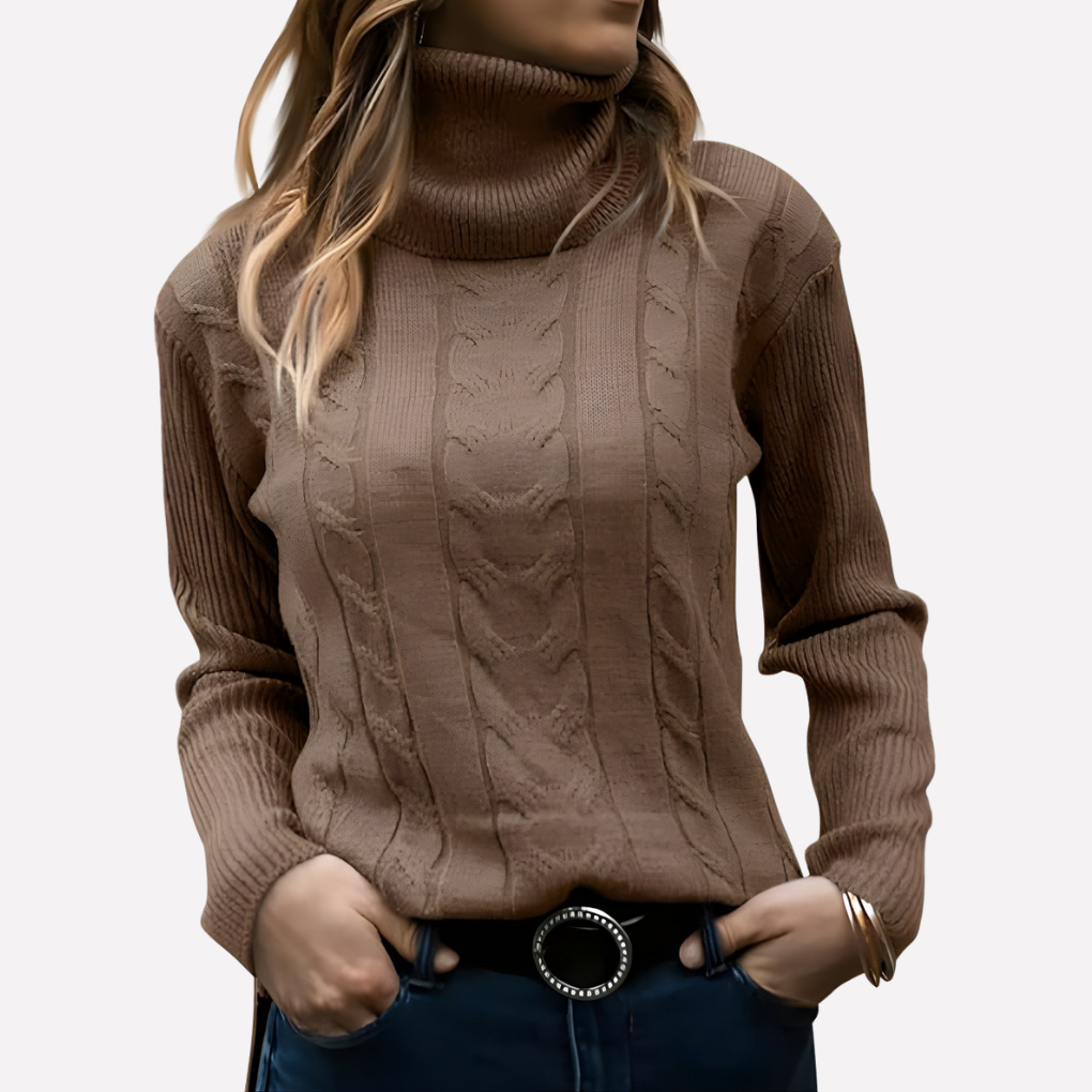 Dames coltrui, zachte trui voor comfortabele laagjes mode. Stijlvol en ontspannen pasvorm.