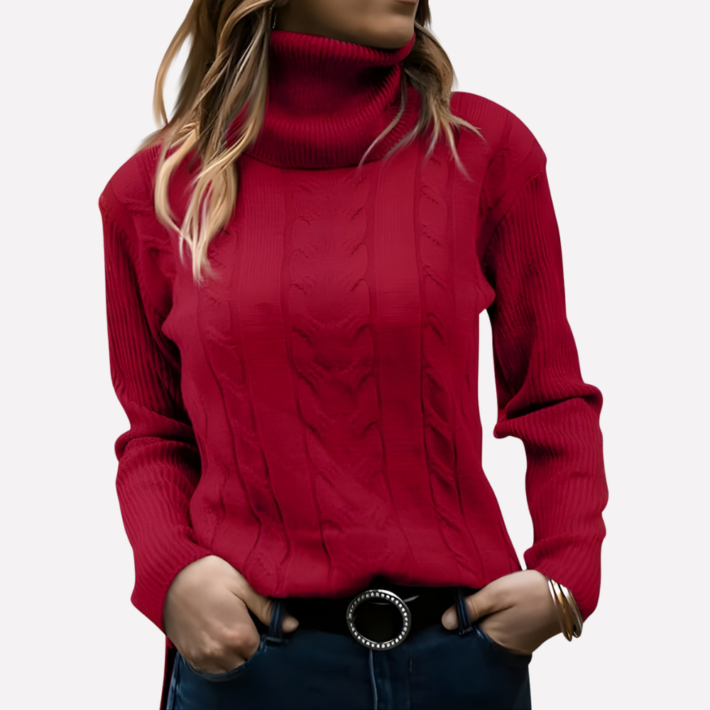Stijlvolle dames coltrui, comfortabel en veelzijdig voor herfst/winter. Perfect voor laagjes mode.