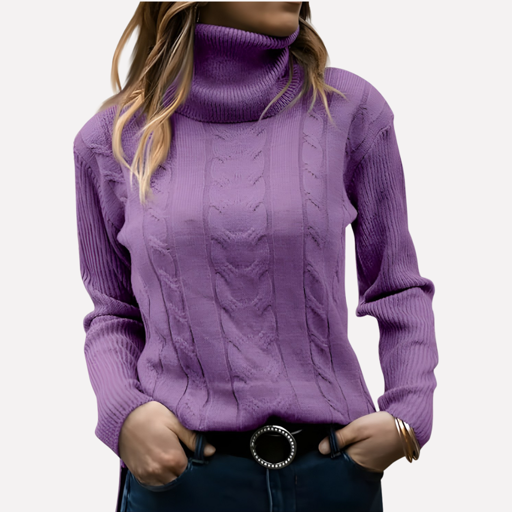 Casual dames coltrui, perfecte pullover voor een ontspannen herfst look. Warm en stijlvol.