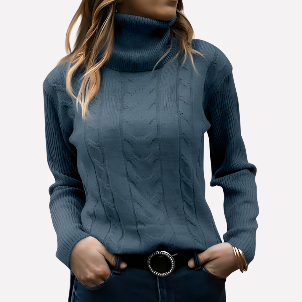 Winterse dames coltrui, stijlvolle en warme trui voor veelzijdigheid. Comfortabele laagjes mode.