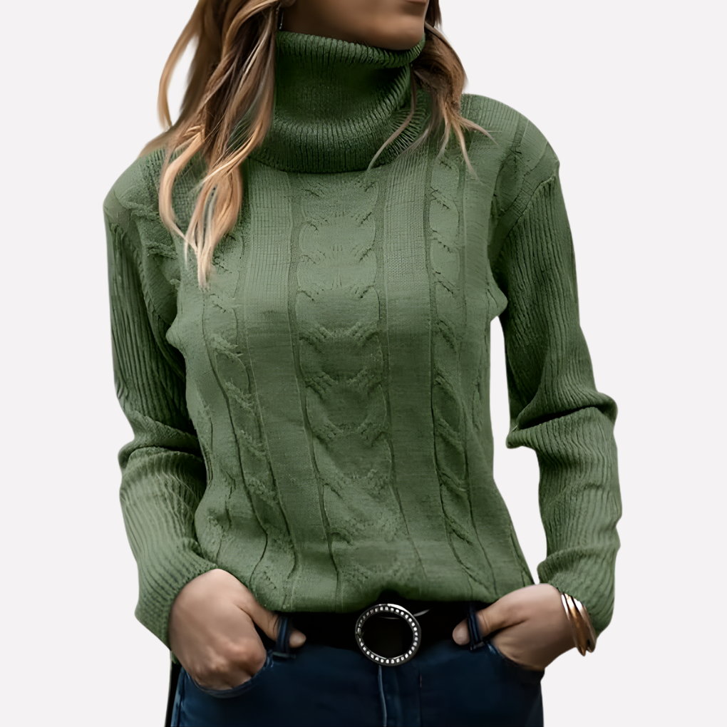 Relaxte dames pullover, comfortabele coltrui voor een moderne outfit. Zacht en alledaags.