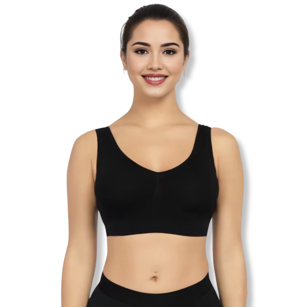 Ondersteunende dames comfort BH beugelloos, gemaakt van ademende, zachte stof voor optimaal draagcomfort lingerie.