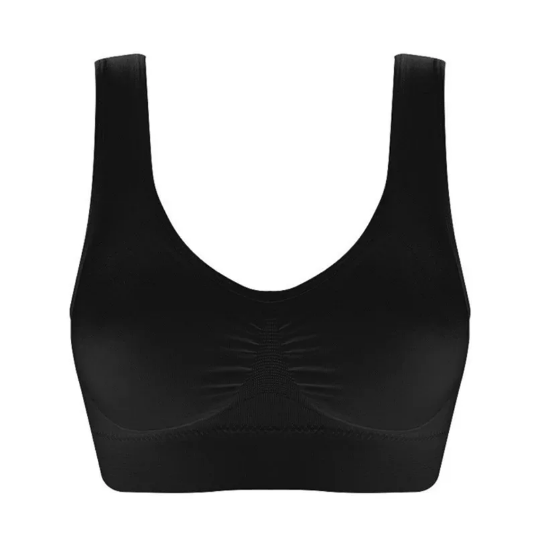 Dagelijkse dames beugelloze comfort BH, naadloos en zacht. Biedt ondersteuning en ademend comfort, ideale lingerie.