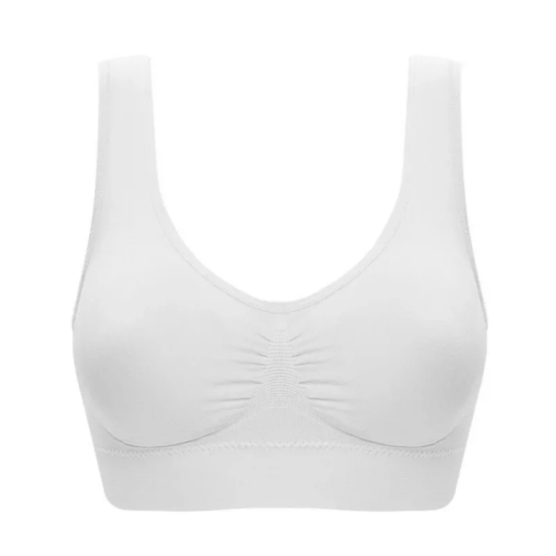 Dames comfort BH beugelloos, naadloos, zacht en ademend. Biedt goede ondersteuning voor dagelijks gebruik, lingerie.