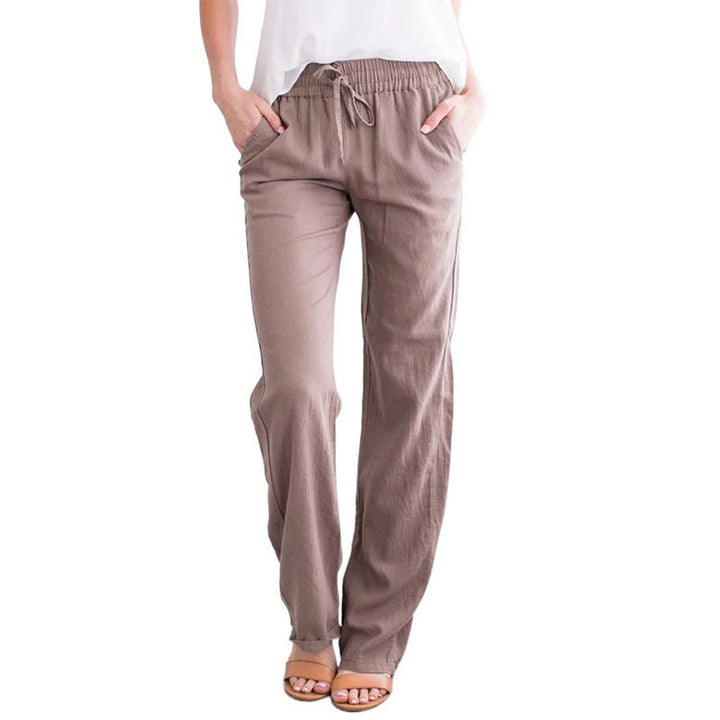 Elegante dames linnenbroek, perfect voor casual lente- en zomeroutfits. Ademend en stijlvol.