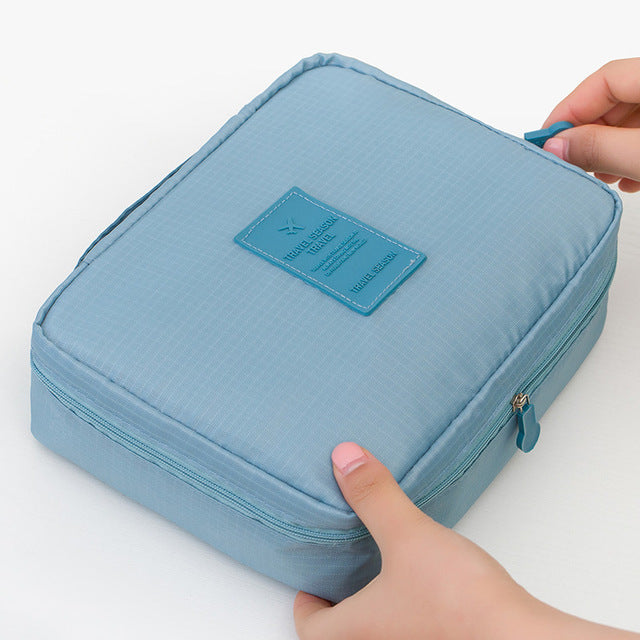 Waterdichte handtasorganizer voor damesmake-up. Compacte oplossing voor al je beautyproducten.