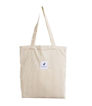 Ruime corduroy draagtas voor vrouwen, een praktisch en modieus accessoire.