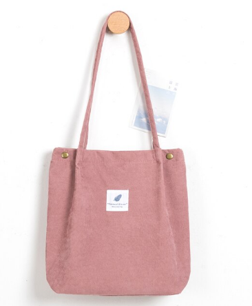 Trendy dames draagtas van corduroy, groot genoeg voor al je dagelijkse benodigdheden.