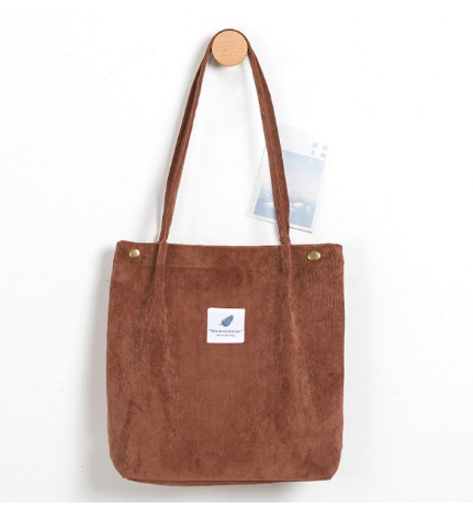 Casual corduroy tas voor vrouwen, comfortabel te dragen als schoudertas.