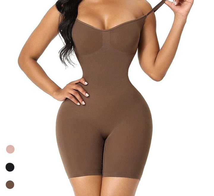 Dames corrigerende bodysuit in zwart voor een strakker silhouet en slankere taille, comfortabel onder kleding.