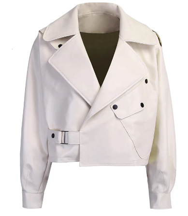 Zwart dames leren jasje, elegant en stijlvol. Chaqueta™️ comfortabele damesmode bovenkleding.