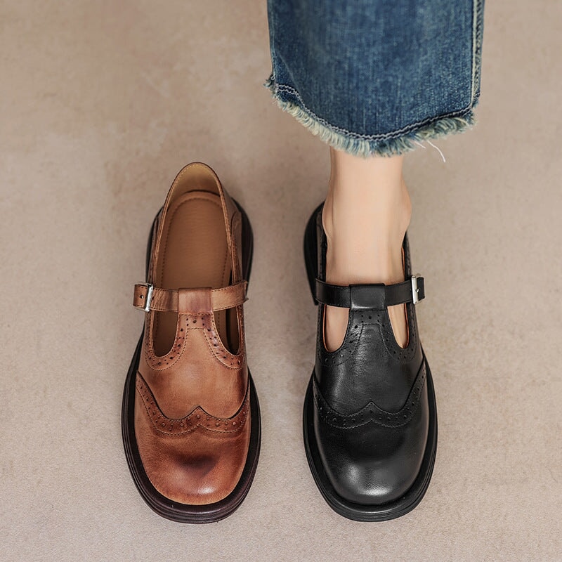 Zwarte Mary Jane platform hakken voor dames, veelzijdig voor casual en formele gelegenheden.