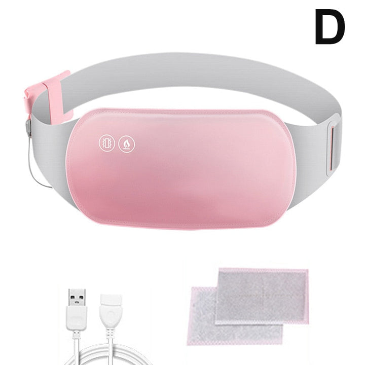 Compacte SweetRelieve™ elektrische warmteband voor dames, discreet draagbaar bij menstruatiepijn en buikpijn.