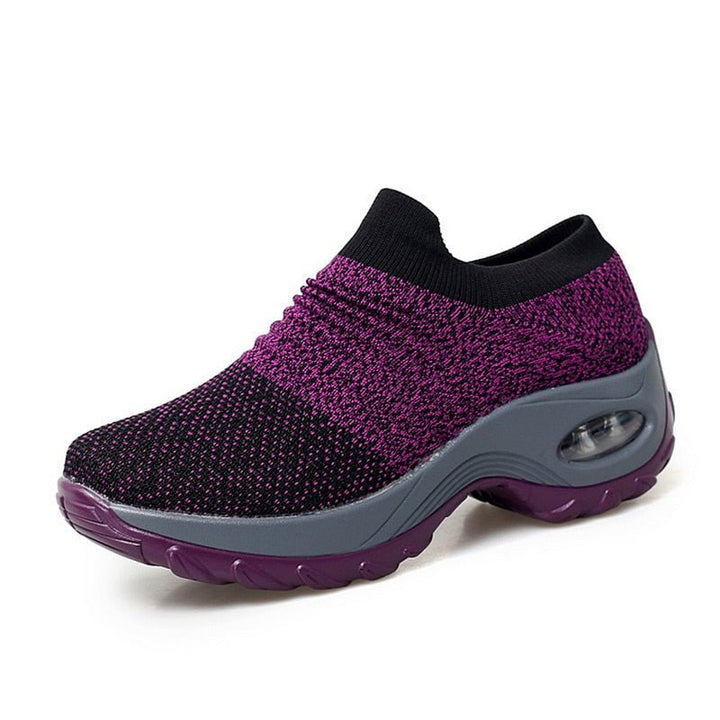 Casual Emmie sneakers dames: ademend, lichtgewicht, met orthopedische zool voor superieur voetcomfort.