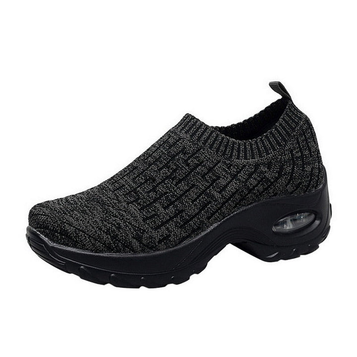 Detail van de orthopedische zool in Emmie dames sneakers, benadrukt demping en ondersteuning.