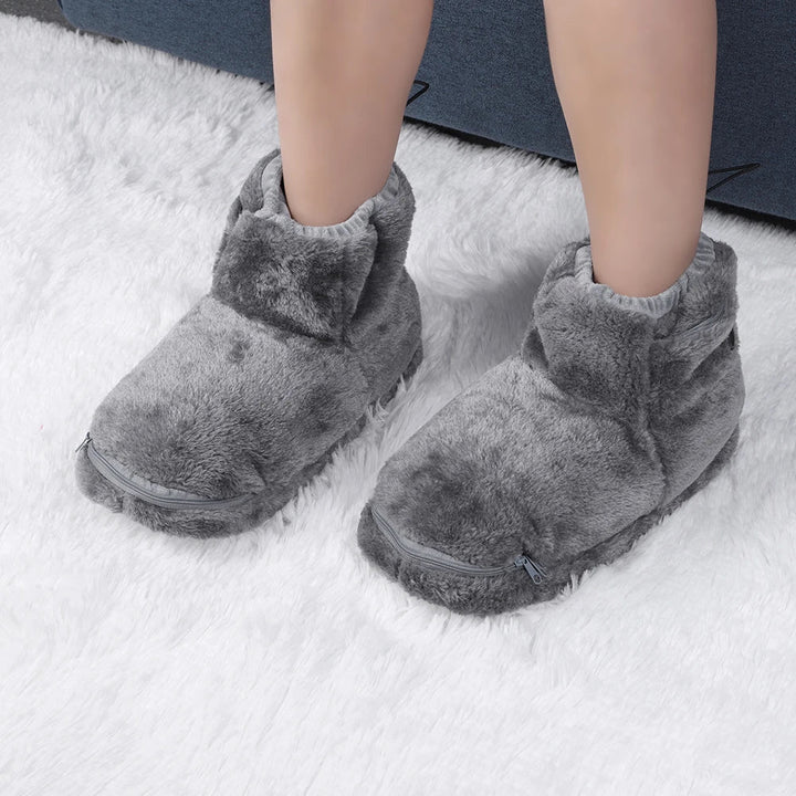 Comfortabele unisex WarmFeet sloffen met USB verwarming. De perfecte oplossing tegen koude voeten thuis.