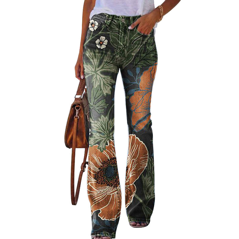 Maak een statement met deze trendy dames flare jeans, hoge taille en 4 knopen. Comfortabele en stijlvolle mode.