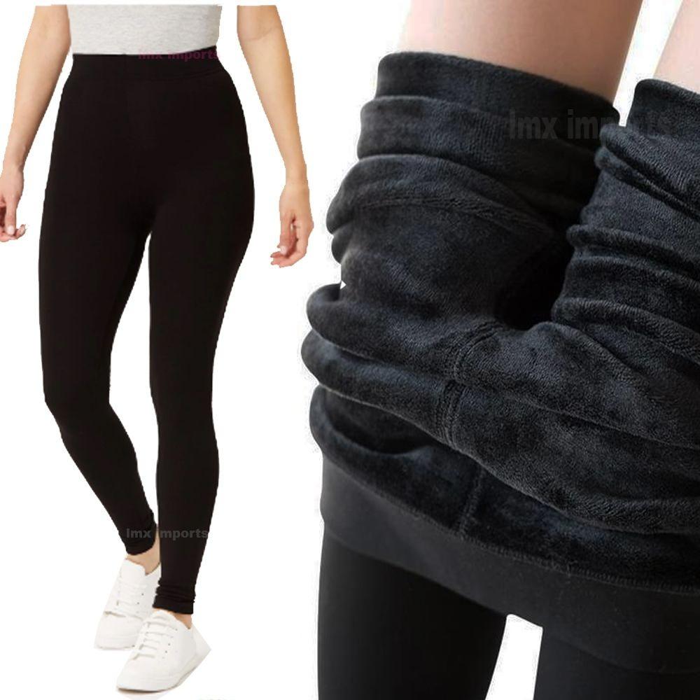 Dames fleece legging, warm & comfortabel voor de winter, hoge taille, modieuze damesbroek.