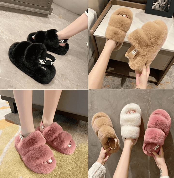 Ultiem comfortabele dames winter slippers Fluffy Flops™, houden je voeten heerlijk warm en behaaglijk.