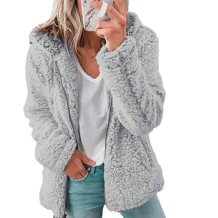 Dames FluffyCoat™ winterjas met capuchon, warm en stijlvol, perfect voor casual comfort.