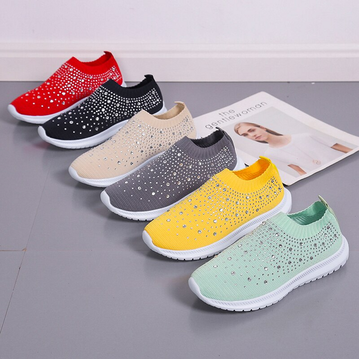 Witte FreshSneaks™ dames sneakers, ademend, lichtgewicht en stijlvol, perfect voor lente en zomer.