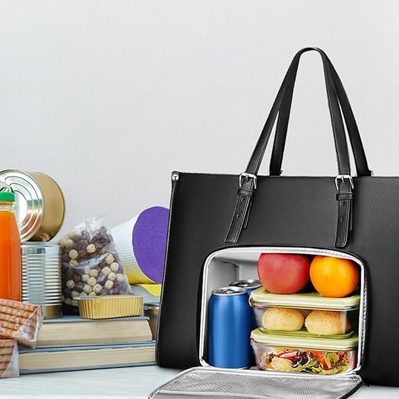 Dames geïsoleerde lunchtas met stijlvol design, perfect voor werk en kantoor. Ruim en praktisch.