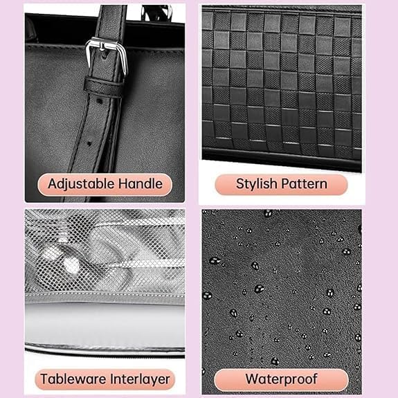 Stijlvolle dames reistas, functioneert als lunchtas en laptop tas. Gemakkelijk mee te nemen naar werk.