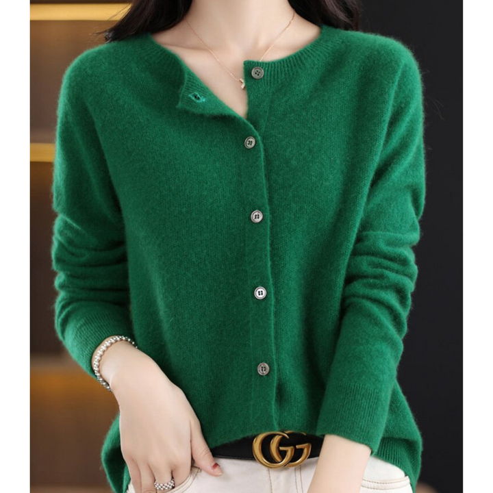 Dames gebreid vest met klassieke V-hals, elegantie en warmte gecombineerd in modieuze kleding.
